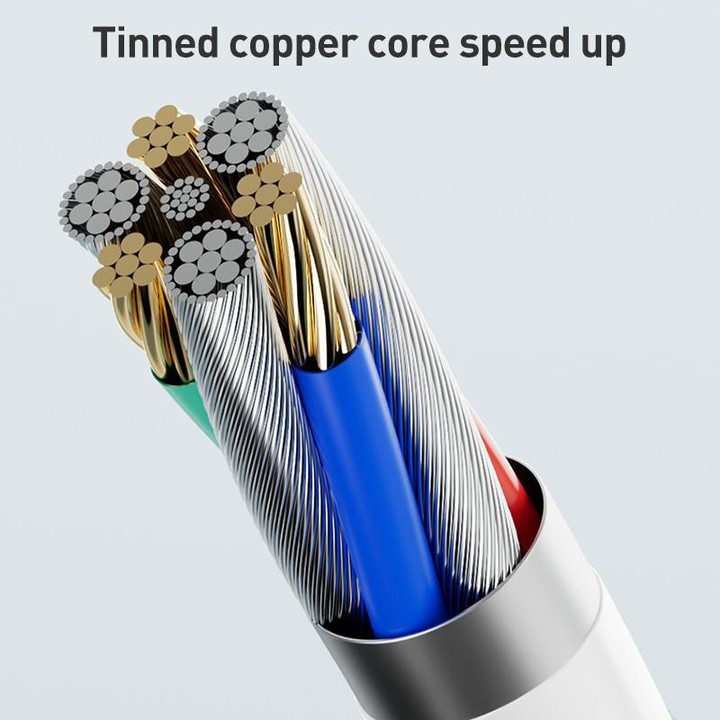 ZGA CB06 60W Type-C to Type-C Fast Charging Braided Data Cable, Length: 1m(White)