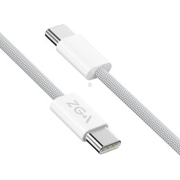 ZGA CB06 60W Type-C to Type-C Fast Charging Braided Data Cable, Length: 1m(White)