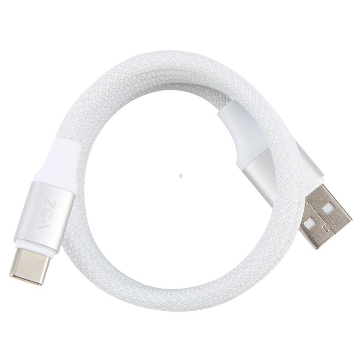 ZGA CB11 5A USB to Type-C Aluminum Alloy Magnetic Data Cable, Length: 1m(White)
