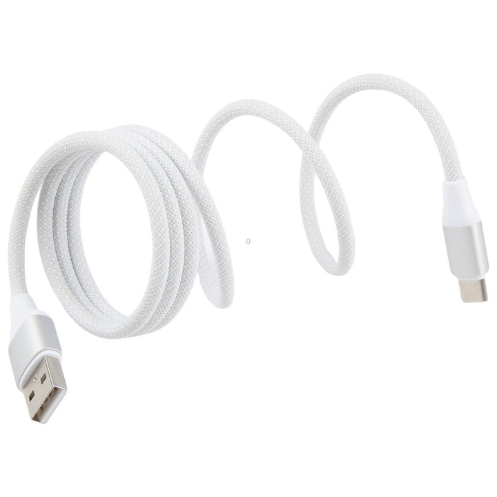 ZGA CB11 5A USB to Type-C Aluminum Alloy Magnetic Data Cable, Length: 1m(White)