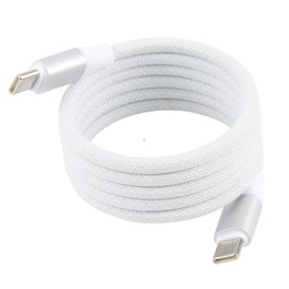ZGA CB13 60W Type-C to Type-C Aluminum Alloy Magnetic Data Cable, Length: 1m(White)