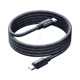 REMAX CB01 PD65W Type-C to Type-C Aluminum Alloy Braided Fast Charging Data Cable with LED Light, Length: 1.2m(Black)