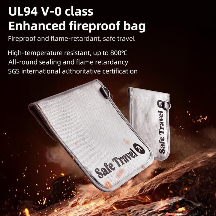 MOMAX SR55E 1-World Airliner Fireproof Storage Bag, Size: 265x373mm(Grey)