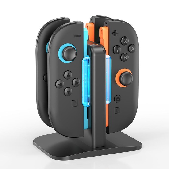 For Nintendo Switch 2 OIVO IV-SW342 4 in 1 Game Controller Magnetic Charging Stand(Black)