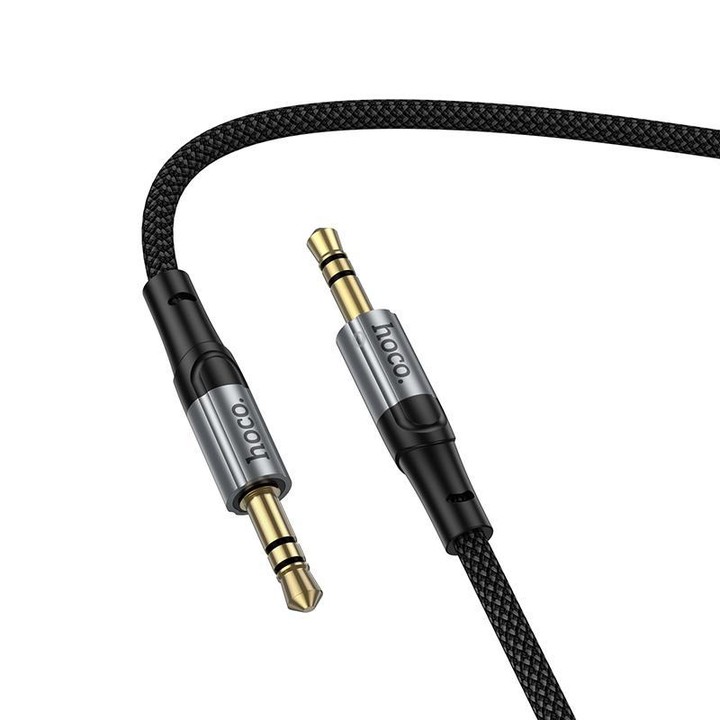 hoco UPA33 Nuevo 3.5mm Spring AUX Audio Cable, Length: 1.5m(Black)