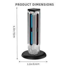 For Nintendo Switch 1 / 2 JYS NS2318 4 in 1 Game Controller Charging Dock with RGB Light(Transparent)