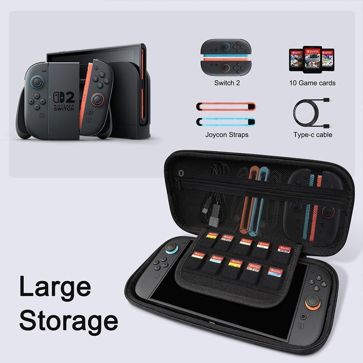 For Nintendo Switch 2 YOOPEO YP116 Game Console EVA Storage Bag(Black)
