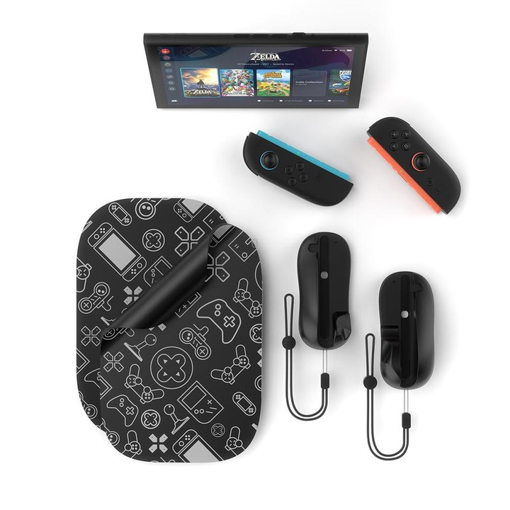 JYS NS2313 For Nintendo Switch 2 Left & Right Controller Mouse + Pad Joy-Con Adapter Stand(Blue Orange)