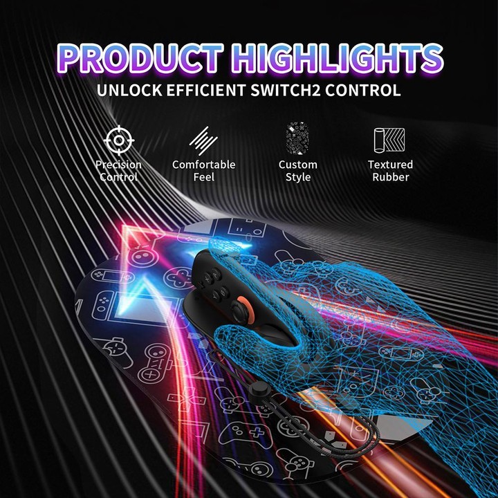 JYS NS2313 For Nintendo Switch 2 Left & Right Controller Mouse + Pad Joy-Con Adapter Stand(Blue Orange)