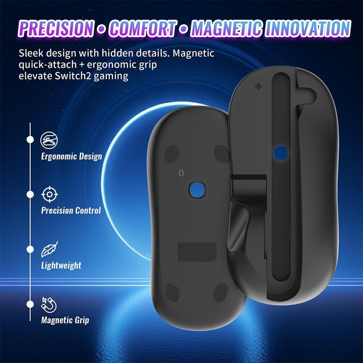 JYS NS2313 For Nintendo Switch 2 Left & Right Controller Mouse + Pad Joy-Con Adapter Stand(Blue Orange)