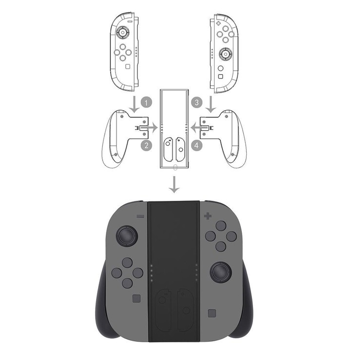 For Nintendo Switch 2 KJH NS2-022 Left & Right Joy-Con Grip Detachable Controller Stand(White)