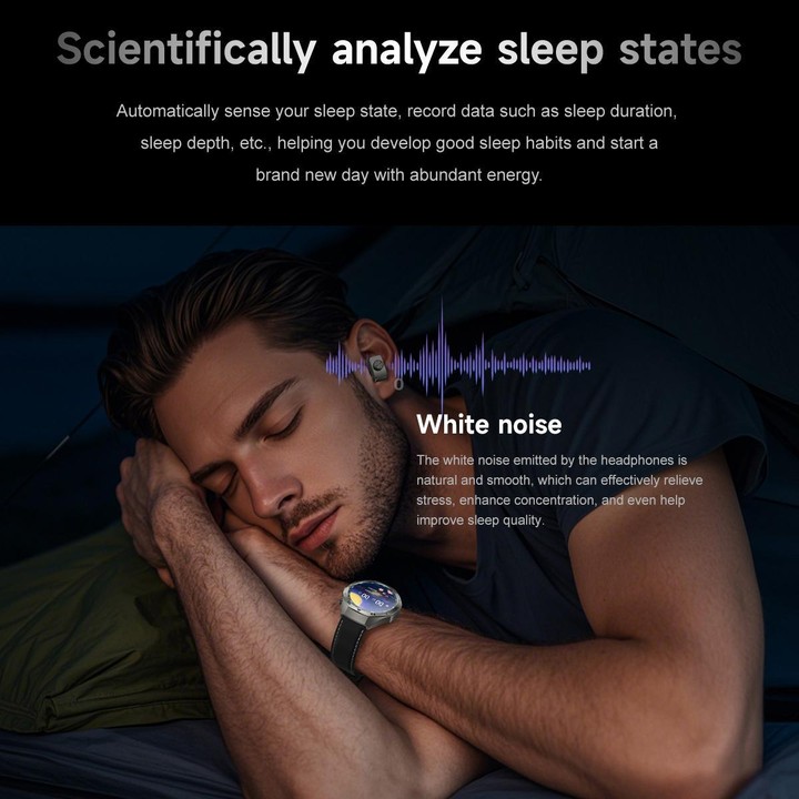 F38 Dual-ear Bluetooth Earphone Smart Watch IP67 Supports Heart Rate Monitoring, Watchband:Silicone(Black)