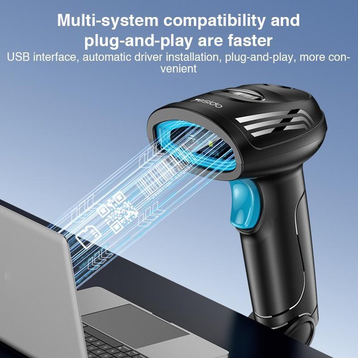 Yesido EC21 1D / 2D Wired Barcode Scanner(Black)