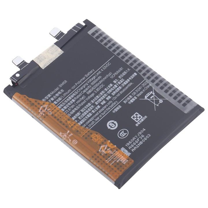 For Redmi Note 14 Pro+ 5G BM68 6200mAh Battery Replacement