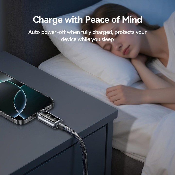 JOYROOM S-A55 StarFlight Series 100W Type-C to Type-C Auto Power-Off Fast Charging Data Cable, Length:1.2m(Black)