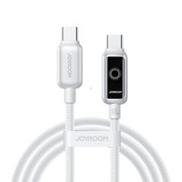 JOYROOM S-A55 StarFlight Series 100W Type-C to Type-C Auto Power-Off Fast Charging Data Cable, Length:1.2m(White)