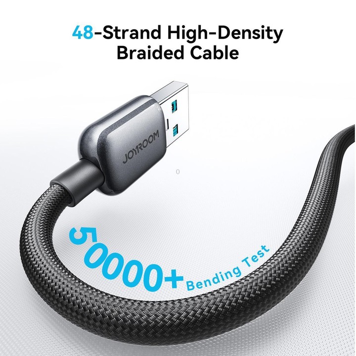 JOYROOM S-A55 StarFlight Series 66W USB to Type-C Auto Power-Off Fast Charging Data Cable, Length:1.2m(Black)