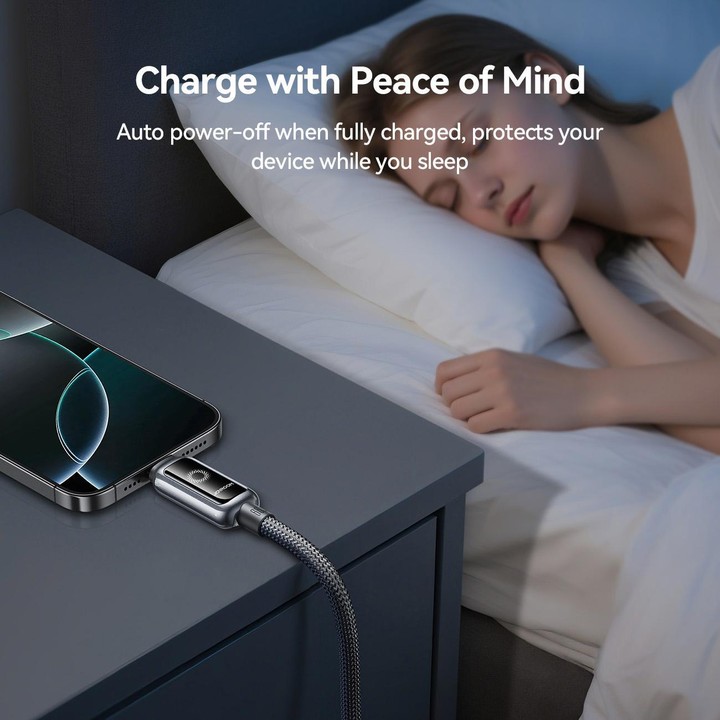 JOYROOM S-A55 StarFlight Series 66W USB to Type-C Auto Power-Off Fast Charging Data Cable, Length:1.2m(Black)