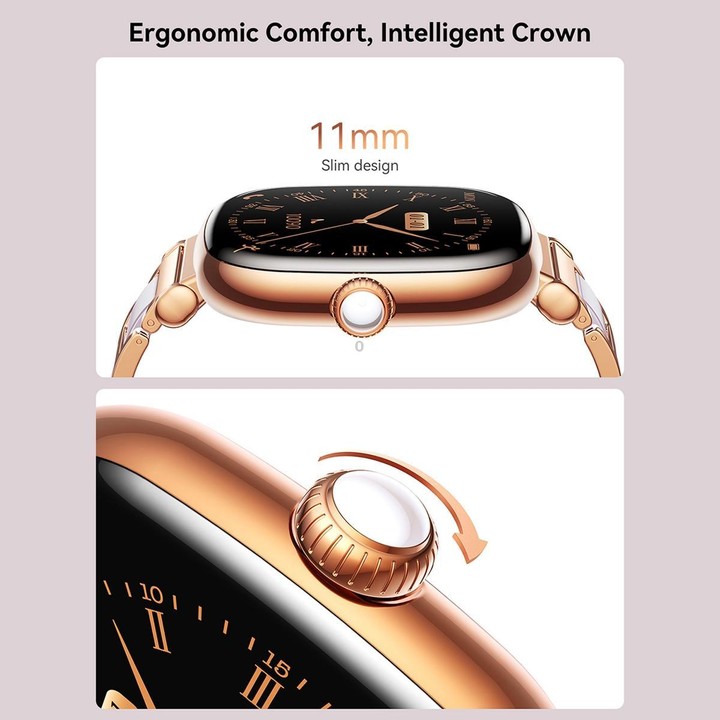 JOYROOM JR-FS1 Star Series 1.7 inch AMOLED Screen 1 ATM Waterproof Smart Watch(Gilt Gold)