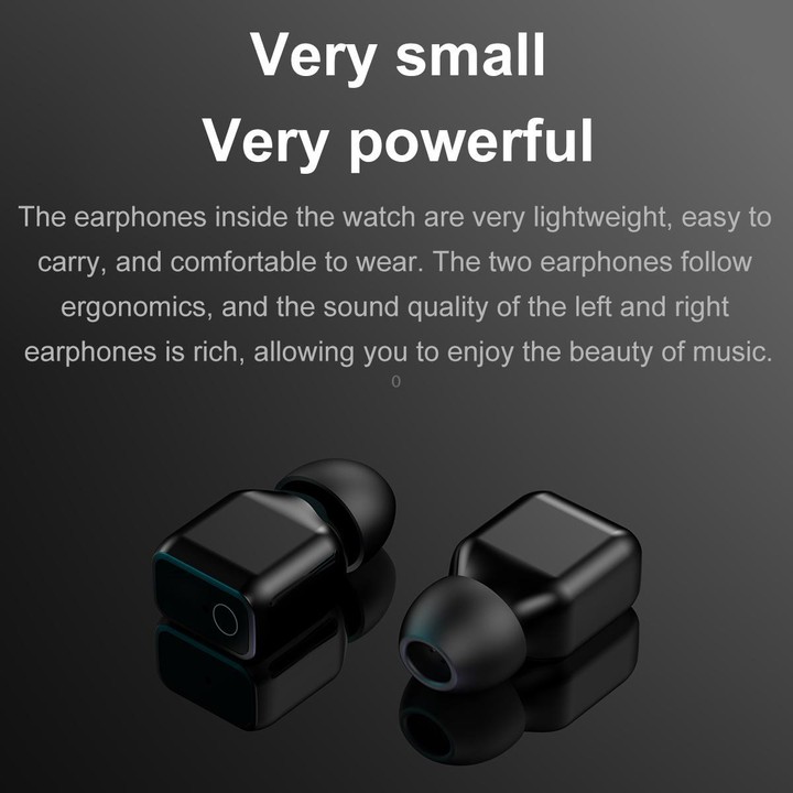 F36 1.46 inch TFT Color Screen 2 in 1 Bluetooth Earphone Smart Watch, Support Bluetooth Call / NFC(Silver+Black Silicone)