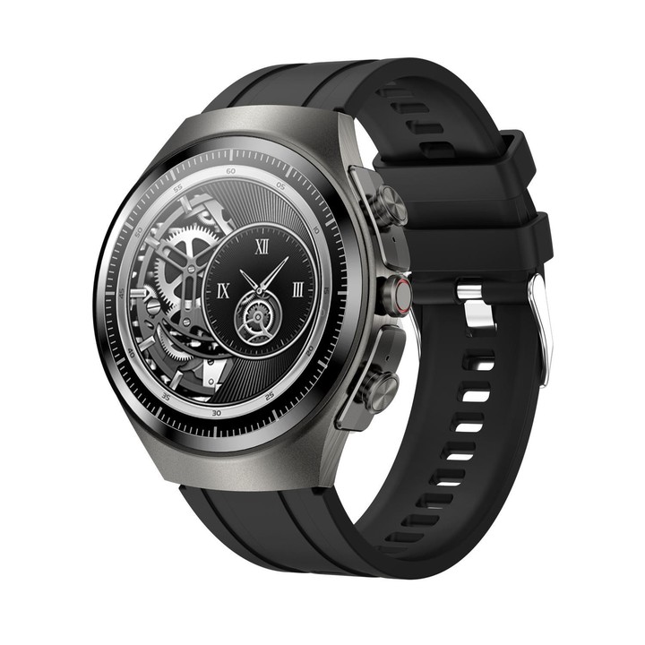 F39 1.43 inch AMOLED Screen 2 in 1 Bluetooth Earphone Smart Watch, Support Bluetooth Call / NFC(Black Silicone)