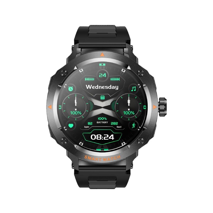 D13 2 in 1 Bluetooth Earphone Smart Call Watch, Support Bluetooth Call / NFC / Health Monitoring, Watchband:Silicone Strap(Black