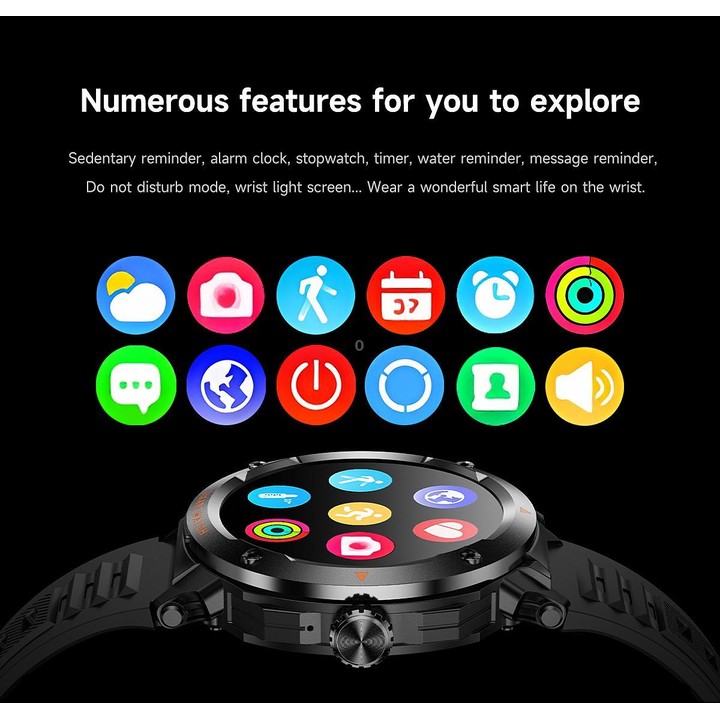 D13 2 in 1 Bluetooth Earphone Smart Call Watch, Support Bluetooth Call / NFC / Health Monitoring, Watchband:Silicone Strap(Black