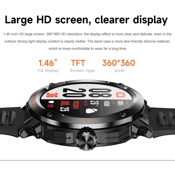 D13 2 in 1 Bluetooth Earphone Smart Call Watch, Support Bluetooth Call / NFC / Health Monitoring, Watchband:Silicone Strap(Apric