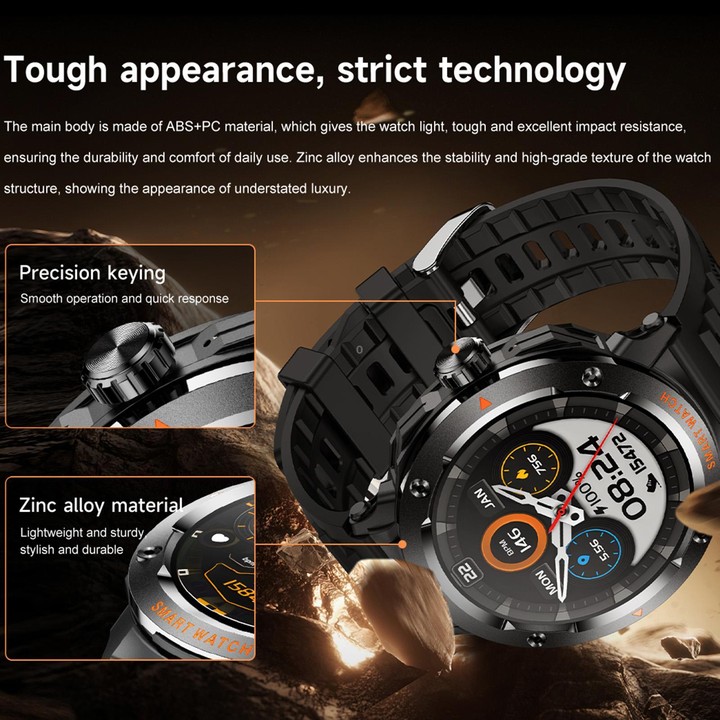 D13 2 in 1 Bluetooth Earphone Smart Call Watch, Support Bluetooth Call / NFC / Health Monitoring, Watchband:Silicone Strap(Apric