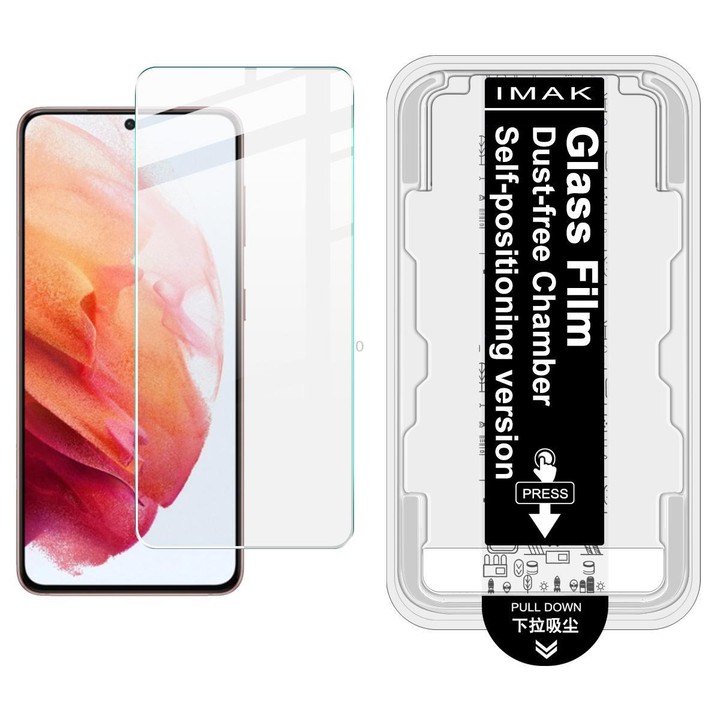 For Samsung Galaxy S21+ 5G imak Dust-free Chamber Locator H Series Tempered Glass Film