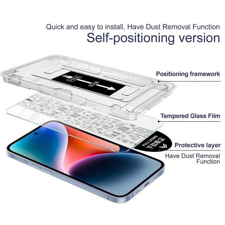 For Samsung Galaxy S23 5G / S22 5G imak Dust-free Chamber Locator H Series Tempered Glass Film