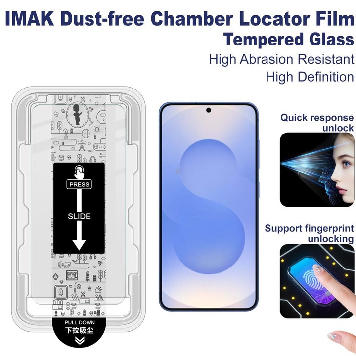 For Samsung Galaxy S23+ 5G / S22+ 5G imak Dust-free Chamber Locator H Series Tempered Glass Film