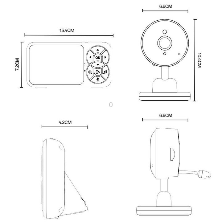 Yesido KM26 3.5 inch TFT screen 2.4G Baby Monitor Care Camera, Plug: UK Plug(White)