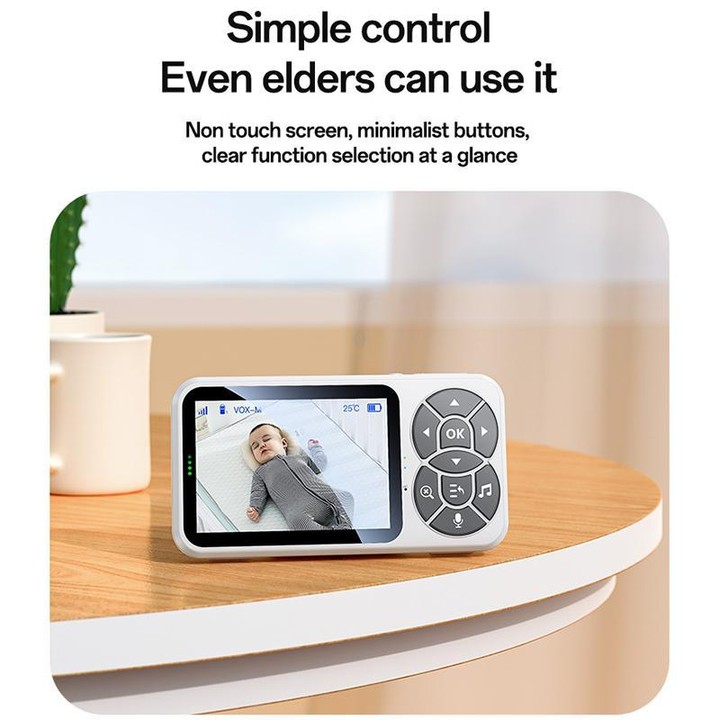 Yesido KM26 3.5 inch TFT screen 2.4G Baby Monitor Care Camera, Plug: UK Plug(White)
