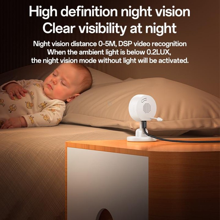 Yesido KM26 3.5 inch TFT screen 2.4G Baby Monitor Care Camera, Plug: UK Plug(White)