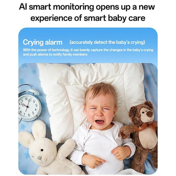 Yesido KM28 5 inch LCD Screen 2.4G WiFi Baby Monitor Care Camera, Plug: UK Plug(White)