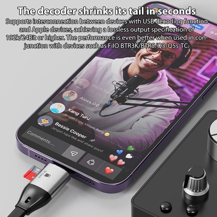 OTG Type-C to Type-C USB3.1 Gen2 High Speed Charging Cable with Card Reader, Length:20cm(Black)