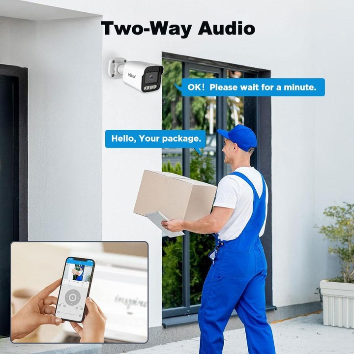 SriHome NVS005-POE065 5MP HD 4-CH POE Camera Network Video Recorder Kit(UK Plug)
