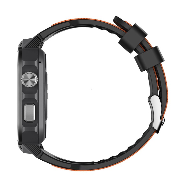 GS9 1.96 inch TFT Screen Outdoor Rugged Smart Watch 3ATM Waterproof(Black+Orange)