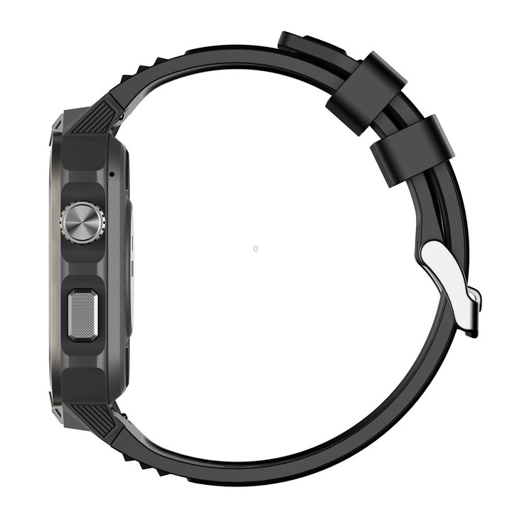 GS9 1.96 inch TFT Screen Outdoor Rugged Smart Watch 3ATM Waterproof(Dark Grey+Black)