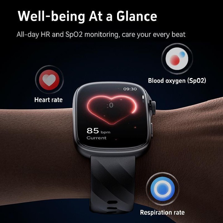 GS10 1.95 inch AMOLED Screen Fitness Tracker Smart Watch Support Heart Rate Monitoring(Pink)