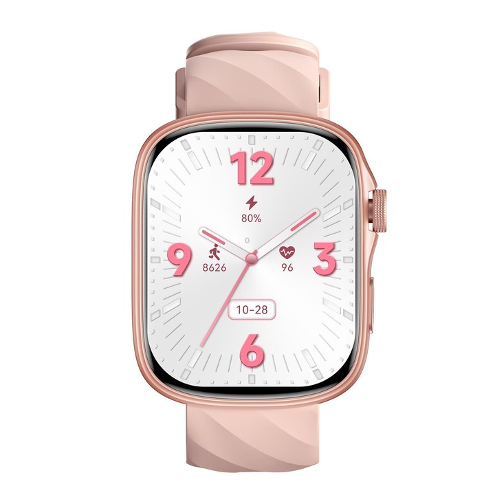 GS10 1.95 inch AMOLED Screen Fitness Tracker Smart Watch Support Heart Rate Monitoring(Pink)