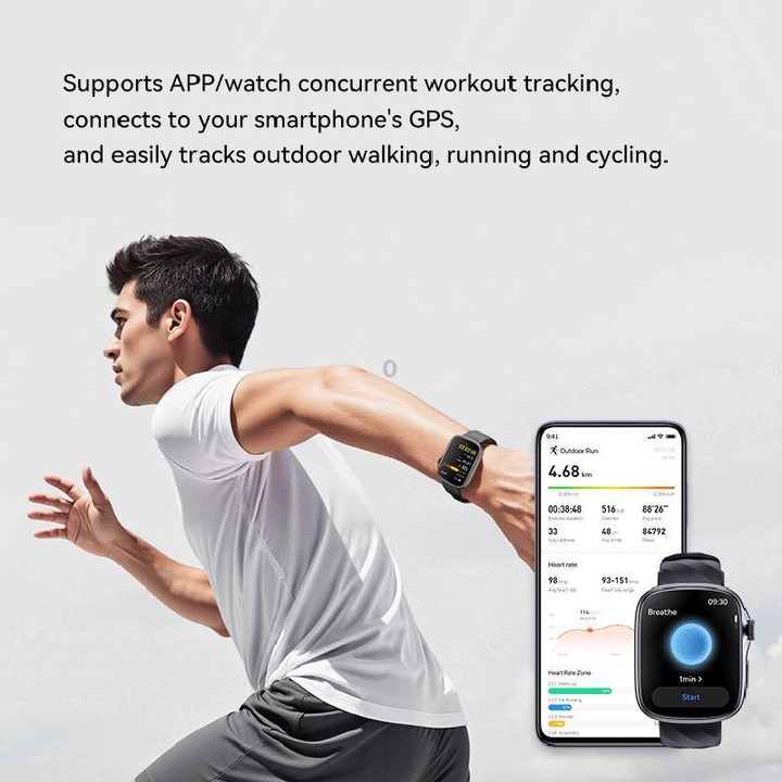 GS10 1.95 inch AMOLED Screen Fitness Tracker Smart Watch Support Heart Rate Monitoring(Pink)