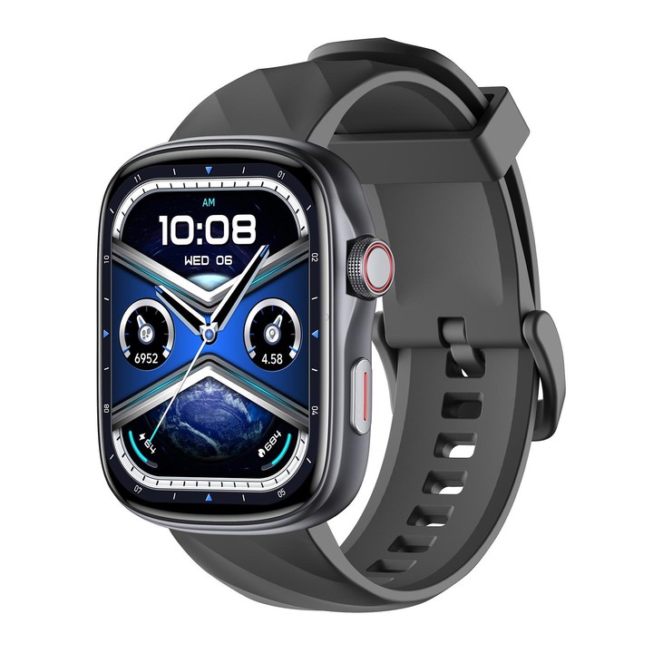 GS10 1.95 inch AMOLED Screen Fitness Tracker Smart Watch Support Heart Rate Monitoring(Black)