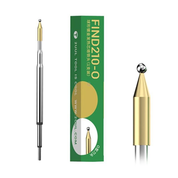 2UUL Find210-O BallPoint Golden Soldering Iron Tip for C210 Soldering Station