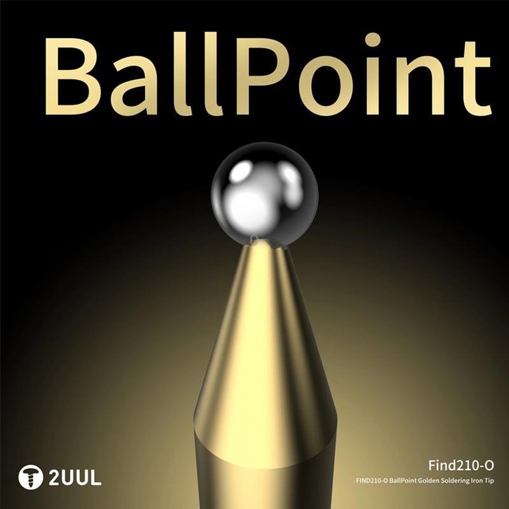 2UUL Find210-O BallPoint Golden Soldering Iron Tip for C210 Soldering Station