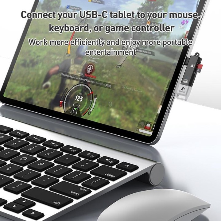 ADS-621 Type-C Male to TF Card Reader USB3.0 Female OTG Adapter(Grey)