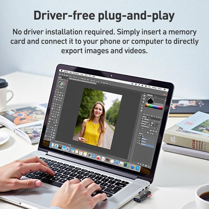 ADS-621 Type-C Male to TF Card Reader USB3.0 Female OTG Adapter(Grey)