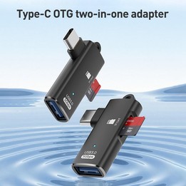 ADS-621 Type-C Male to TF Card Reader USB3.0 Female OTG Adapter(Silver)