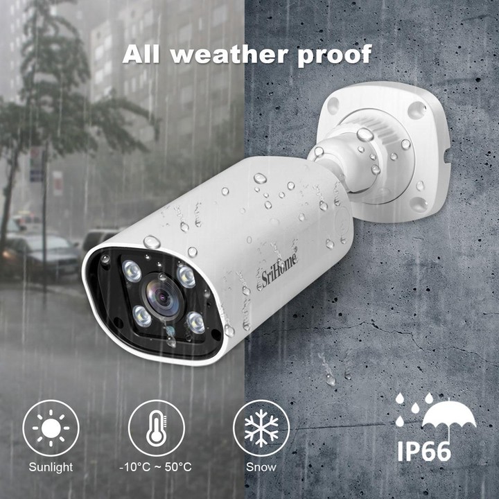 SriHome NVS008-AHD006 2MP HD 8-CH XVR NVR Camera Network Video Recorder Kit(US Plug)